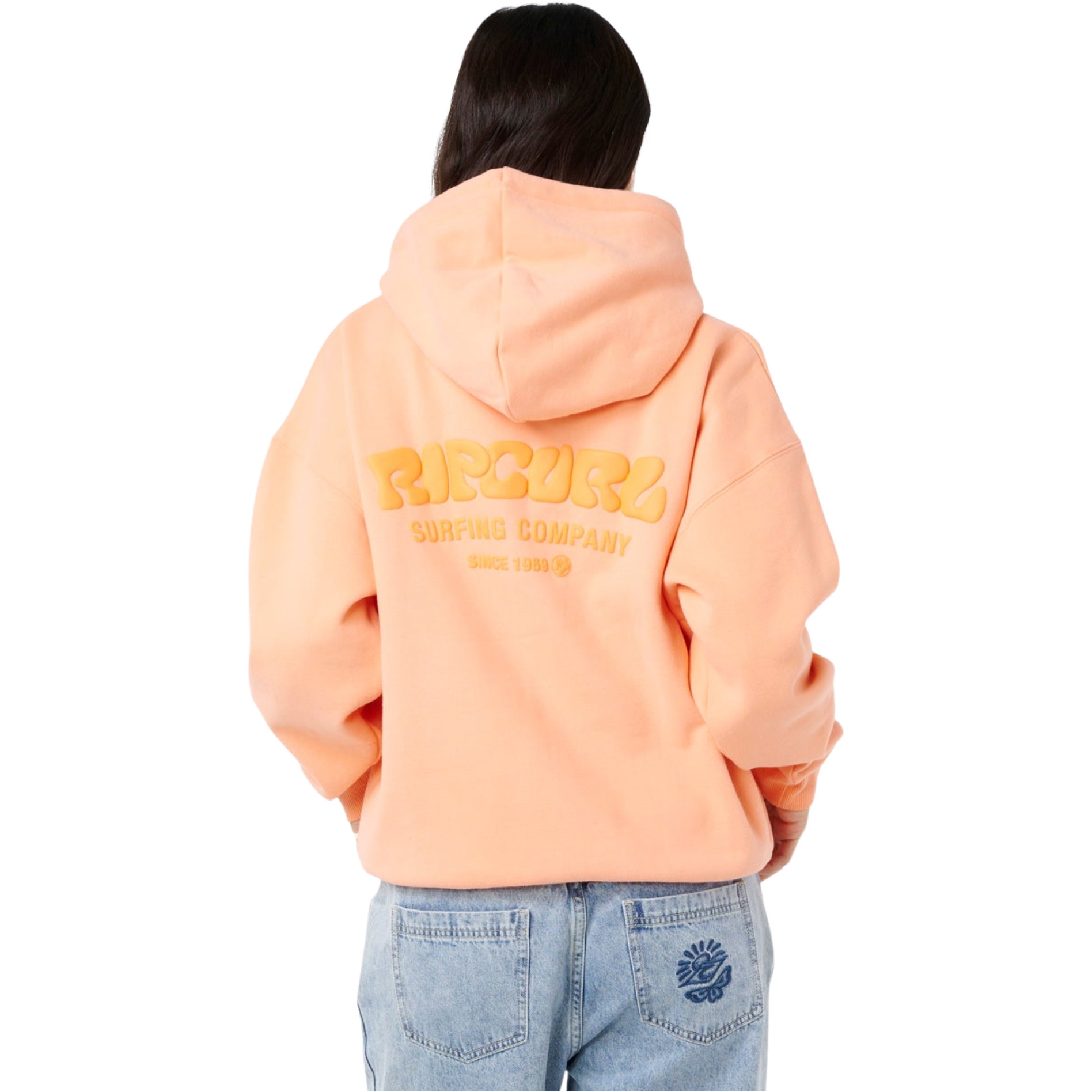 2026 Rip Curl Womens Surf Puff Heritage Hoodie 06AWFL - Papaya
